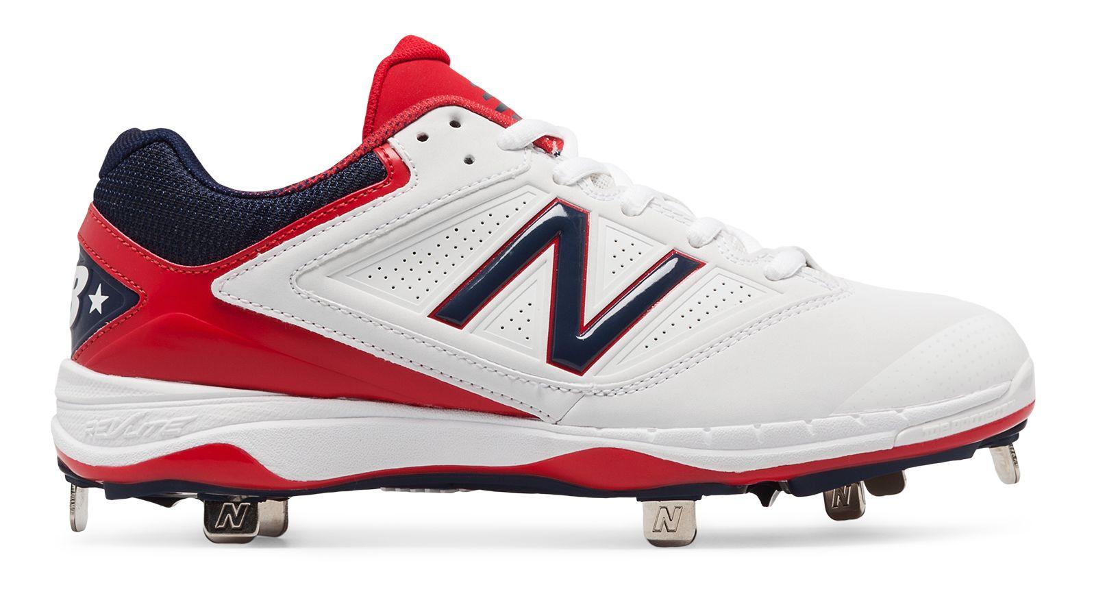 Red White And Blue New Balance Metal Cleats / New balance mens 3000 v4 d mid metal black/white 